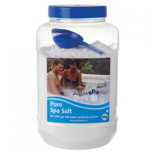 AQUASPARKLE - PURE SPA SALT 1 X 5kg anti caking clear jacuzzi hot tub