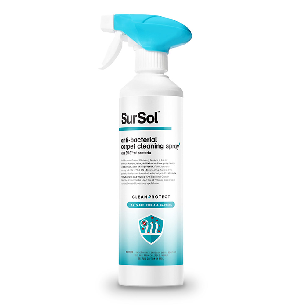 SurSol Anti Bacterial Carpet Cleaning Spray 1 Litre x 15 = 15 Litres 15L Kills germs EN1276 EN14476