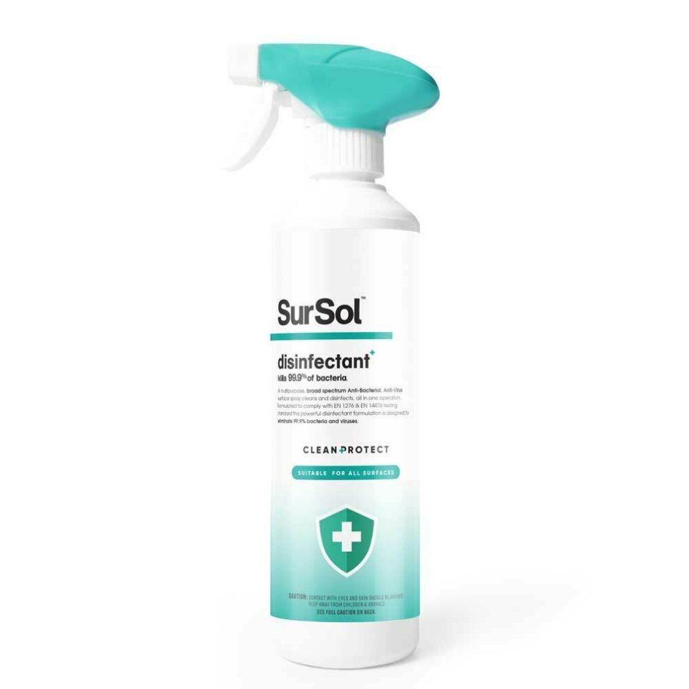 SurSol Surface Disinfectant 500ml x 12 = 6 Litres 6L Kills germs EN1276 EN14476