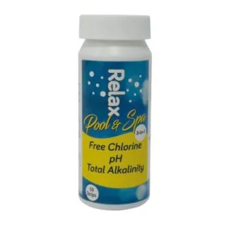 Relax Chlorine 3 in 1 Test Strips - 50 strips