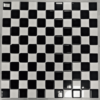 Deep Blue Ceramic Mosaic Black and White Tiles - 25x25mm for Concrete Pools, 300x300mm Sheet