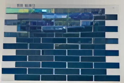 Deep Blue Dark Crystal Mosaic Tiles, 23.5 x 23.5mm for Concrete Pools, 304 x 304mm Sheet - Crystal Mosaic Black Mixed - Image 6