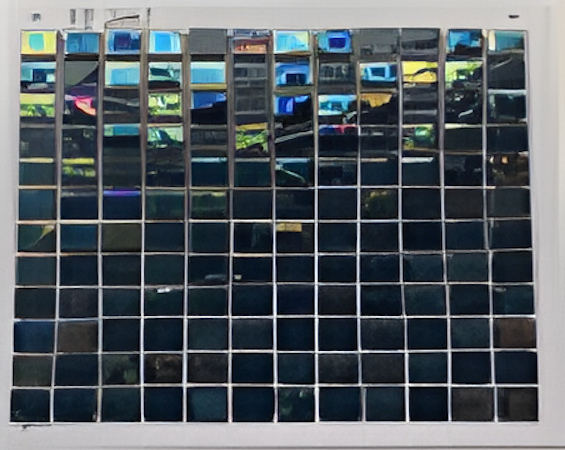 Deep Blue Crystal Mosaic Dark Tiles - 23.5x23.5mm for Concrete Pools, 304x304mm Sheet