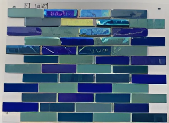 Deep Blue Dark Crystal Mosaic Tiles, 23.5 x 23.5mm for Concrete Pools, 304 x 304mm Sheet - Crystal Mosaic Black Mixed - Image 39