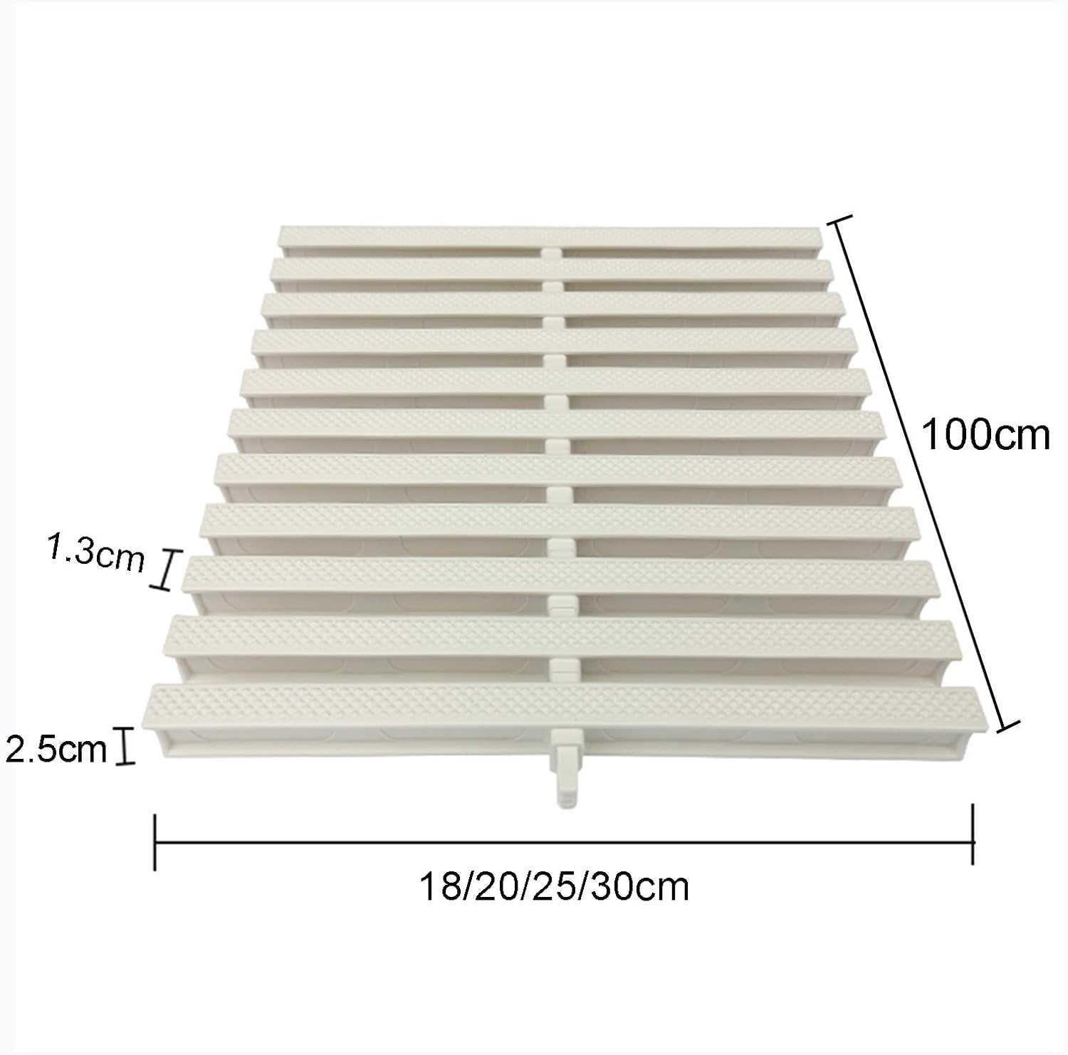 Deep Blue White I-Shaped Pool Grating Pad - 15cm Strong PP Plastic