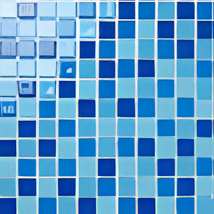 Deep Blue Glass Mosaic Fornax Tiles - 25x25mm for Concrete Pools, 300x300mm Sheet