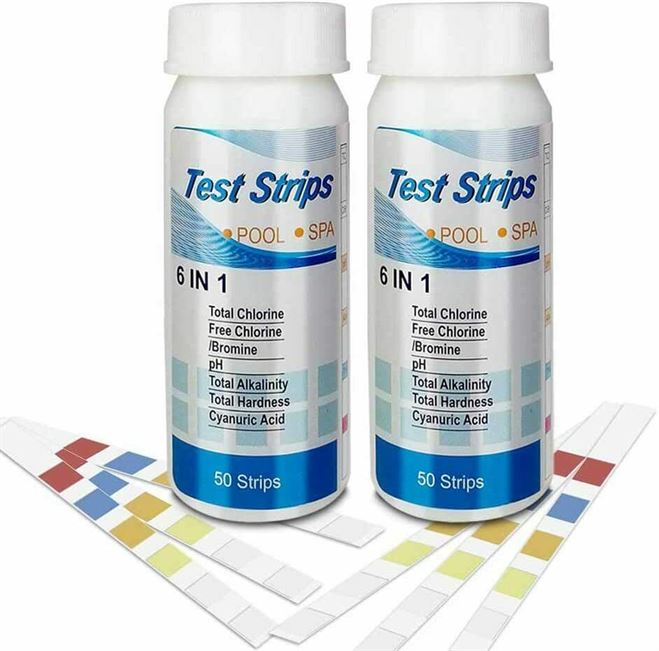 bulk PURCHASE 200X Deep Blue Pro - Pack of 50 strips 6-Way Test Strips 10,000 Strips Bulk Trade Chlorine PH TA Calcium Cyanuric Bromine Professional