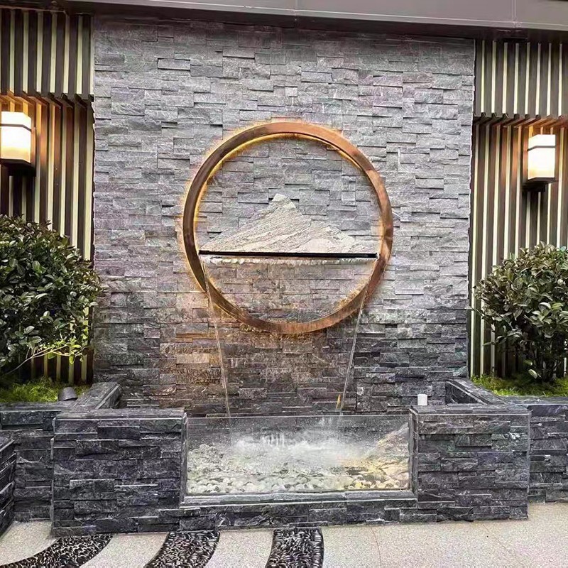 Deep Blue fountain / swimming Pool Waterfall 304 stainless steel water Feature 1200mm, 35mm Lip - Image 3
