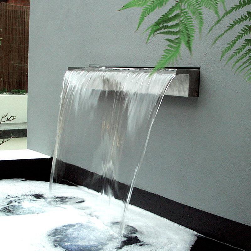 Deep Blue fountain / swimming Pool Waterfall 304 stainless steel water Feature 1200mm, 35mm Lip - Image 7