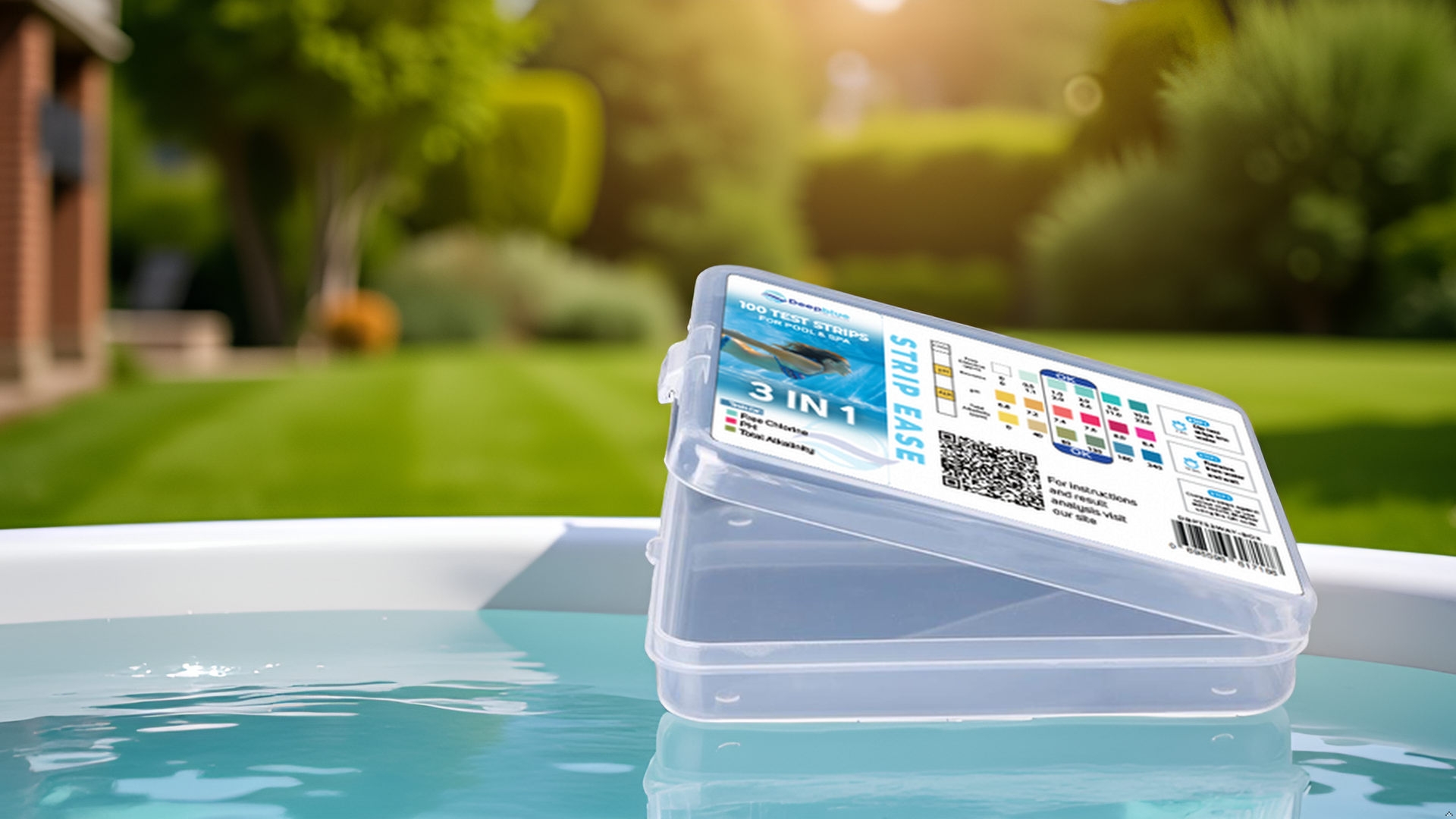 Deep Blue Pro Strip‑Ease 100 Spa Water Test Strips – 3-Way Chlorine – boxed pack with free results scanner - Image 4