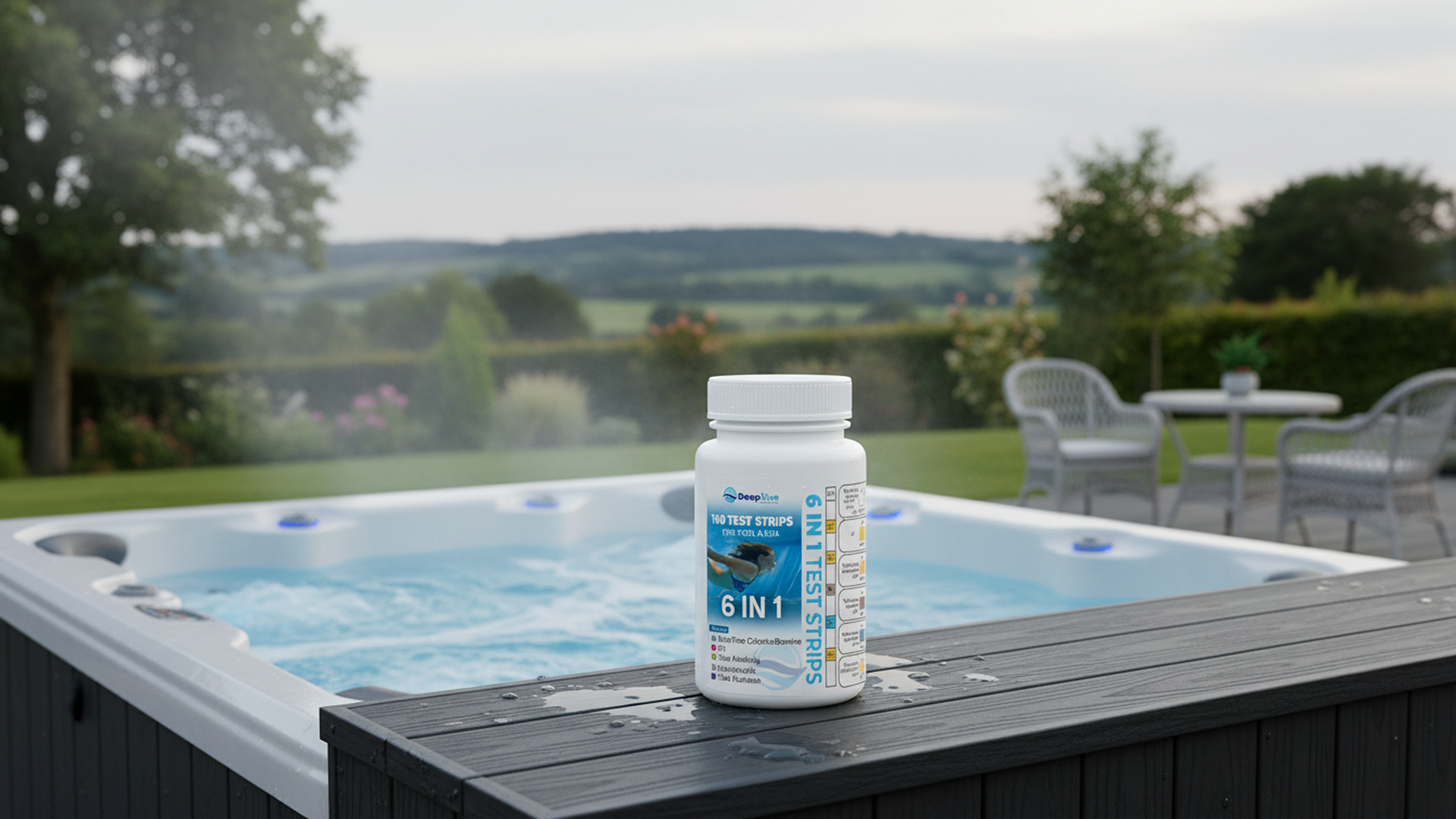 Deep Blue Strip-Ease 50 Test Strips (Bottle) for Pool and Hot Tub Testing, Free Analysis App - Chlorine, Bromine, pH, Alkalinity, Hardness, Cyanuric - 10x 3 Way Bromine - Image 4