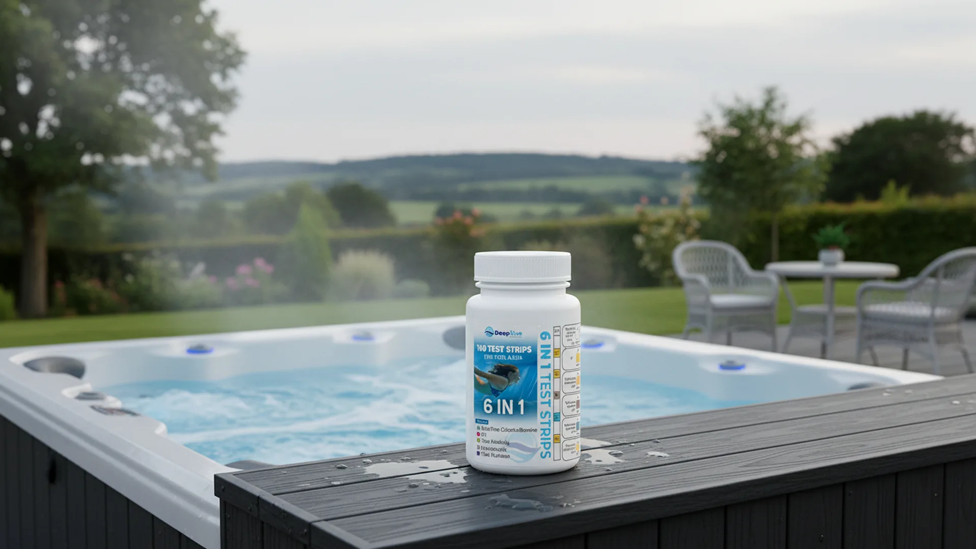 Deep Blue Strip-Ease 50 Test Strips (Bottle) for Pool and Hot Tub Testing, Free Analysis App - Chlorine, Bromine, pH, Alkalinity, Hardness, Cyanuric - 10x 3 Way Chlorine - Image 4