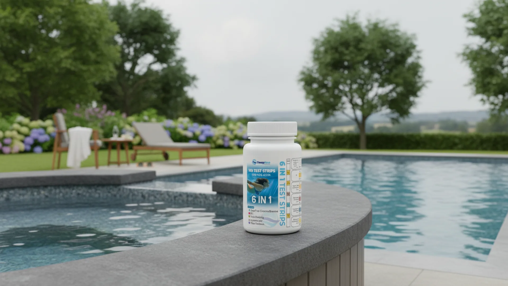 Deep Blue Strip-Ease 50 Test Strips (Bottle) for Pool and Hot Tub Testing, Free Analysis App - Chlorine, Bromine, pH, Alkalinity, Hardness, Cyanuric - 10x 3 Way Chlorine - Image 5