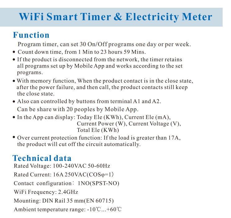 Deep Blue Compact WiFi Fuse Board Mounted Timer, 39.5x24.5x38mm Design - Image 4