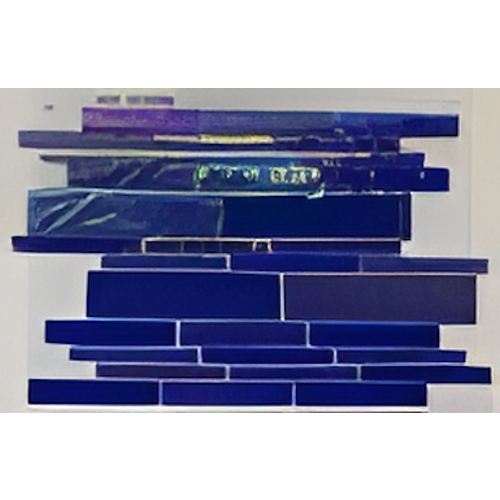 Deep Blue Dark Crystal Mosaic Tiles, 23.5 x 23.5mm for Concrete Pools, 304 x 304mm Sheet - Crystal Mosaic Green Pearl 48 C - Image 13