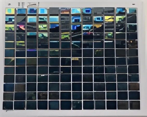 Deep Blue Dark Crystal Mosaic Tiles, 23.5 x 23.5mm for Concrete Pools, 304 x 304mm Sheet - Crystal Mosaic Black Mixed