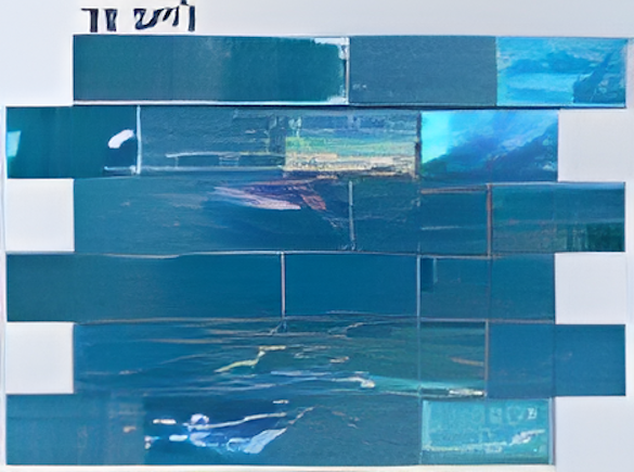Deep Blue Dark Crystal Mosaic Tiles, 23.5 x 23.5mm for Concrete Pools, 304 x 304mm Sheet - Crystal Mosaic Green Pearl 48 C - Image 30