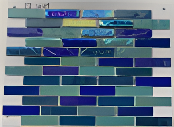 Deep Blue Dark Crystal Mosaic Tiles, 23.5 x 23.5mm for Concrete Pools, 304 x 304mm Sheet - Crystal Mosaic Green Pearl 48 C - Image 39
