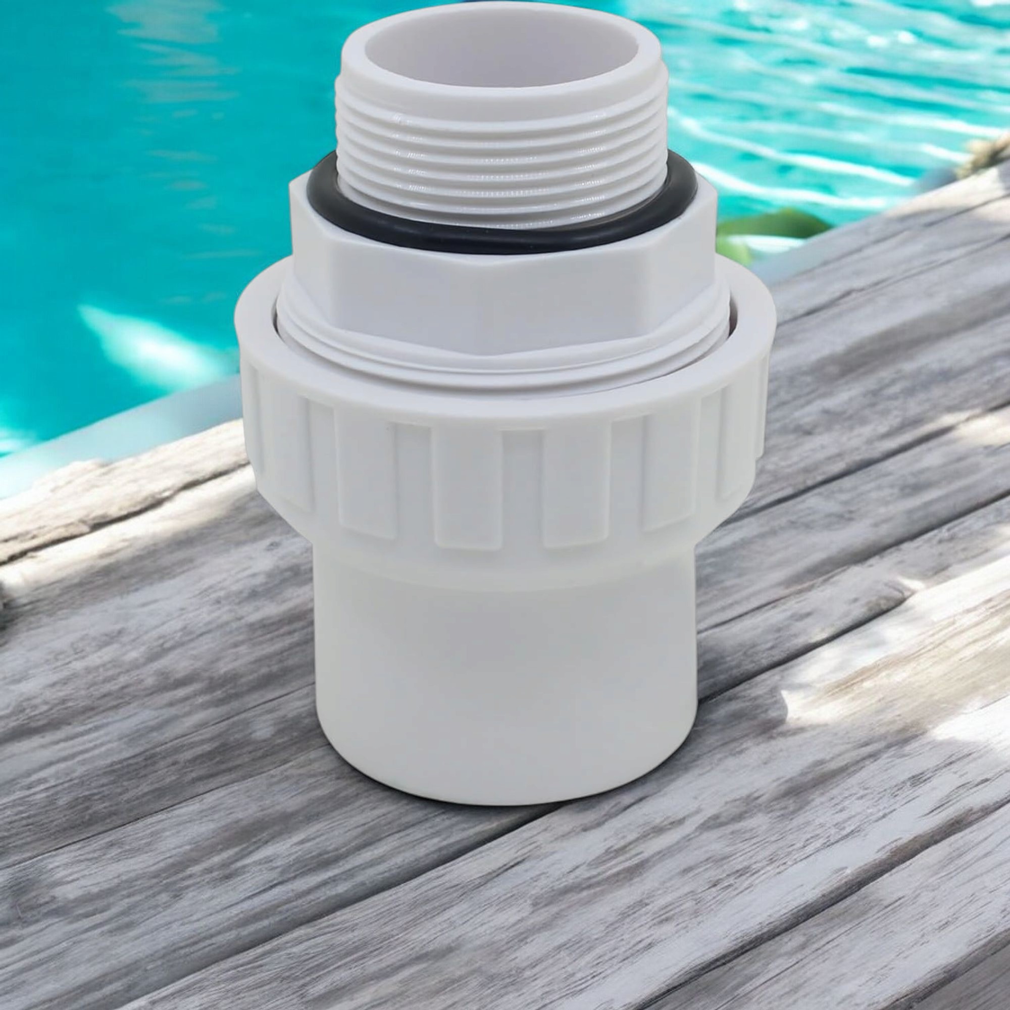 Deep Blue Water Pump External Teeth Connector - 2-in-1 1.5 Inch ABS - Image 4