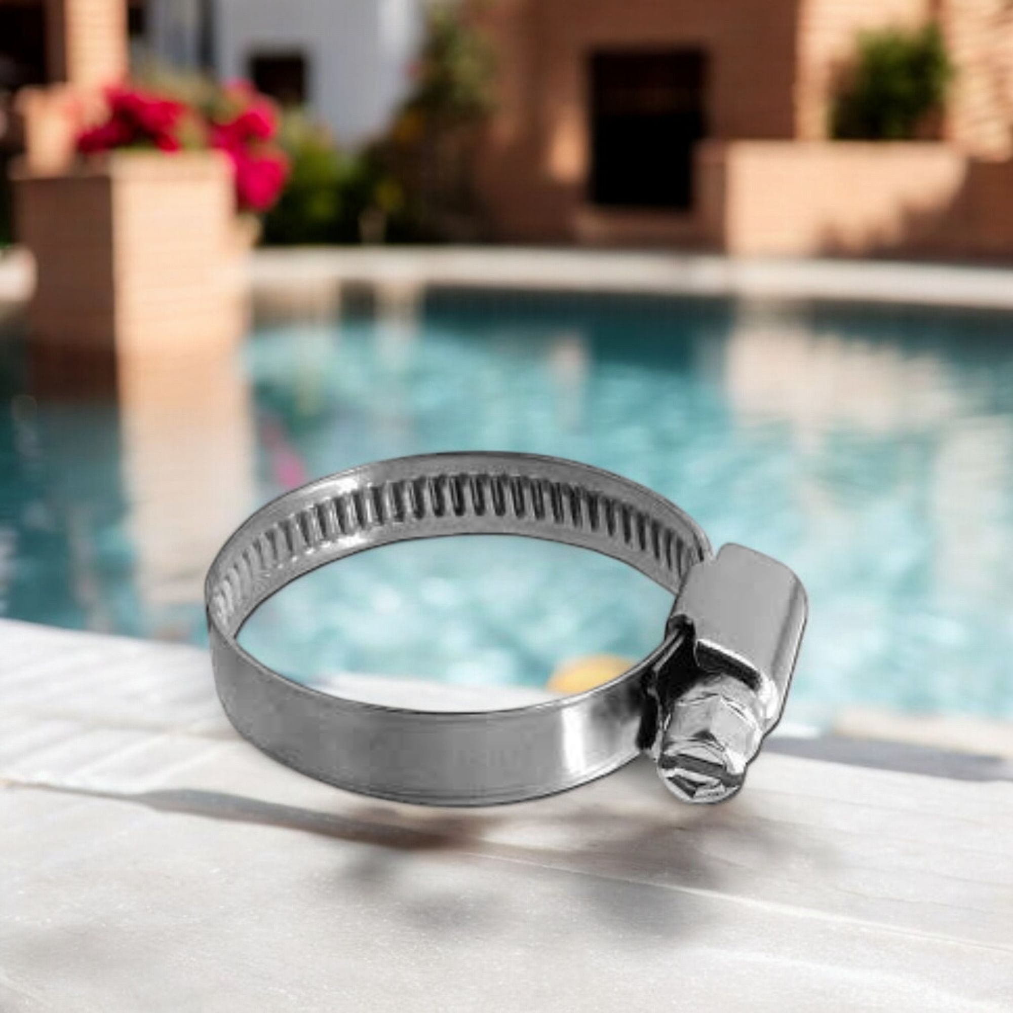 Deep Blue 1.5-Inch Stainless Steel Hose Connection Lock Ring, Clip Clamp Worm Drive - Image 4