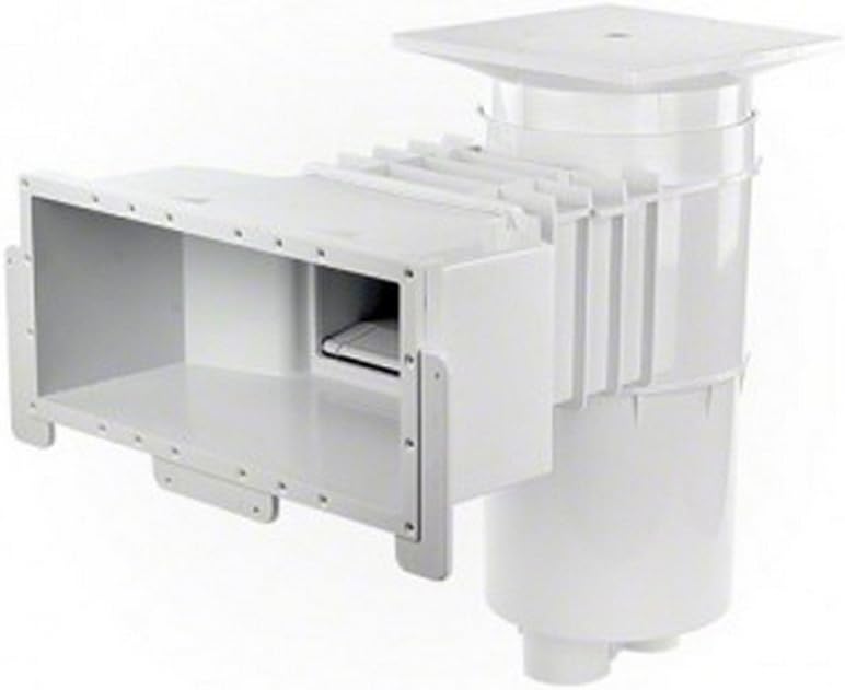 Deep Blue ABS Skimmer, Wide Mouth with Square Frame & Round Lid, for Vinyl Pools