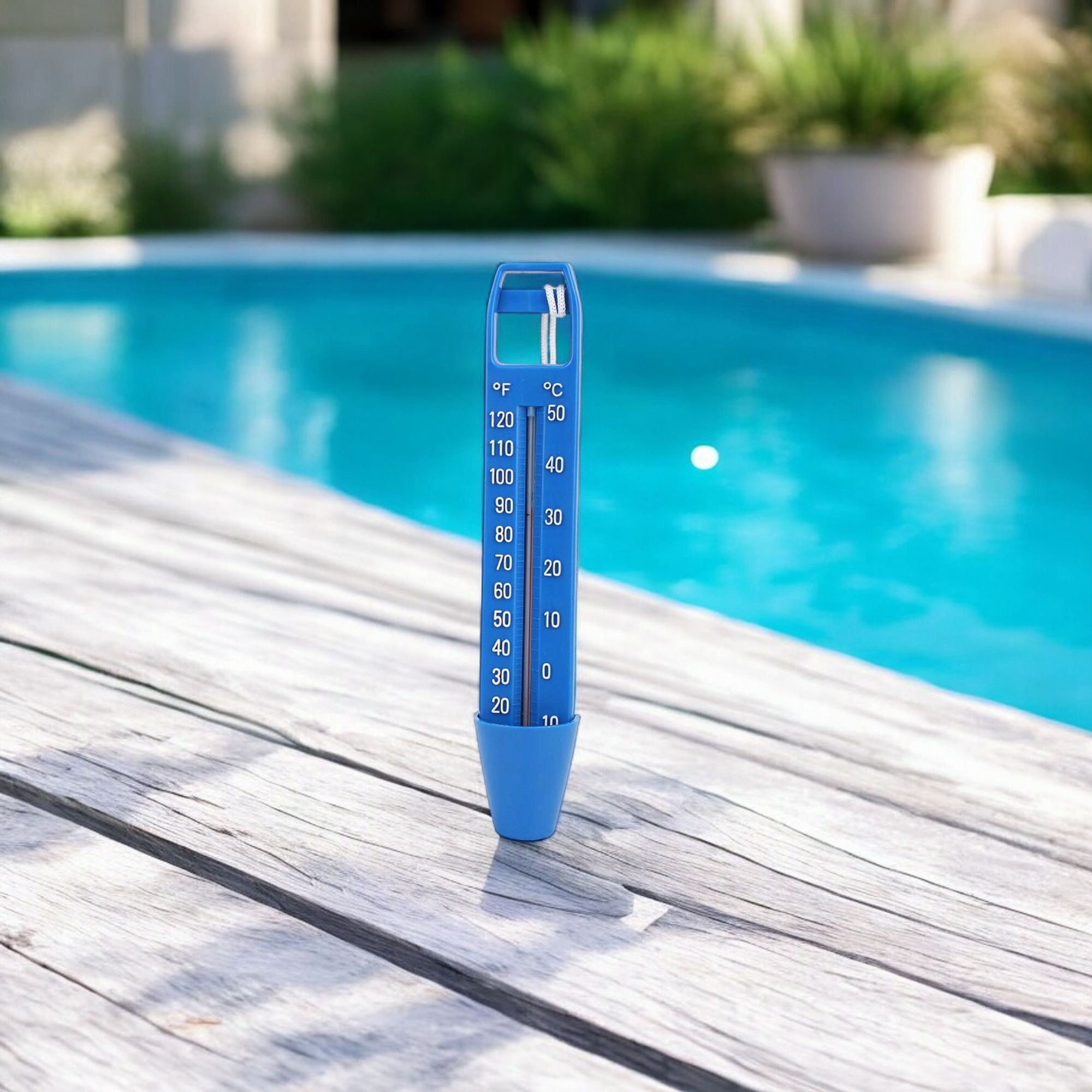 Deep Blue Pro 24cm Blue swimming Pool hot tub Thermometer floating temperature guage - Image 4