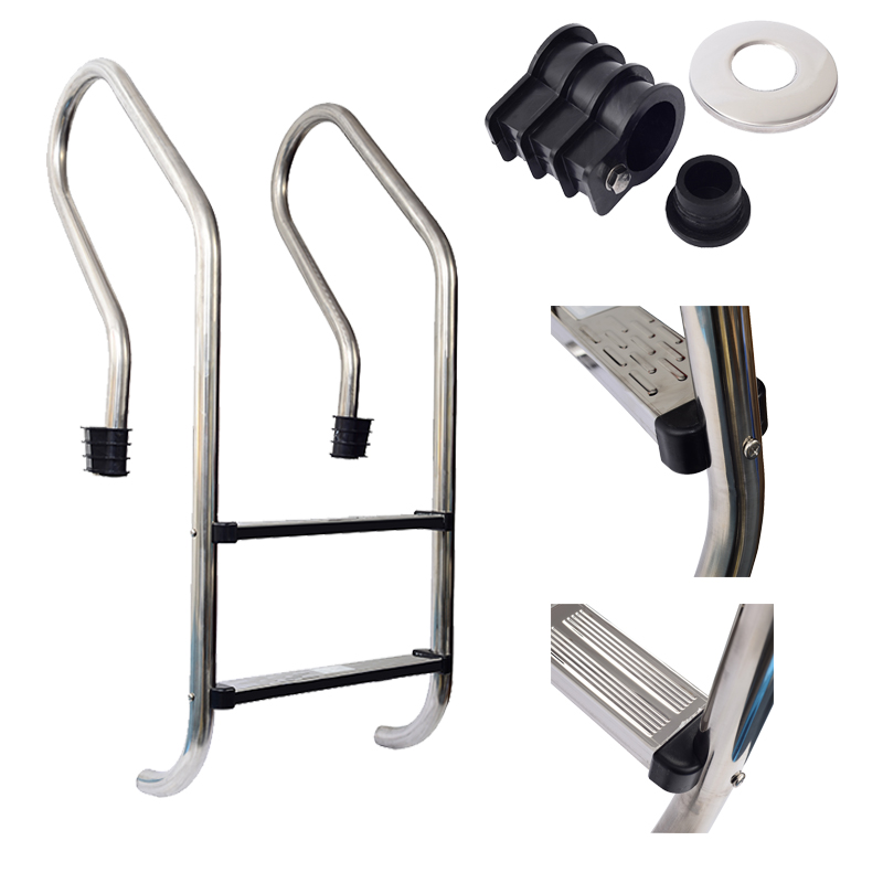 Deep Blue Pro 2 Tread Comfort Pool Ladder in Safe, High Quality Stainless Steel - Comfort Ladder 3-Tread - Image 2