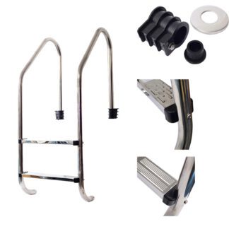 Deep Blue Pro 2 Tread Standard Pool Ladder in Safe, High Quality Stainless Steel - Norma Ladder 5-Tread
