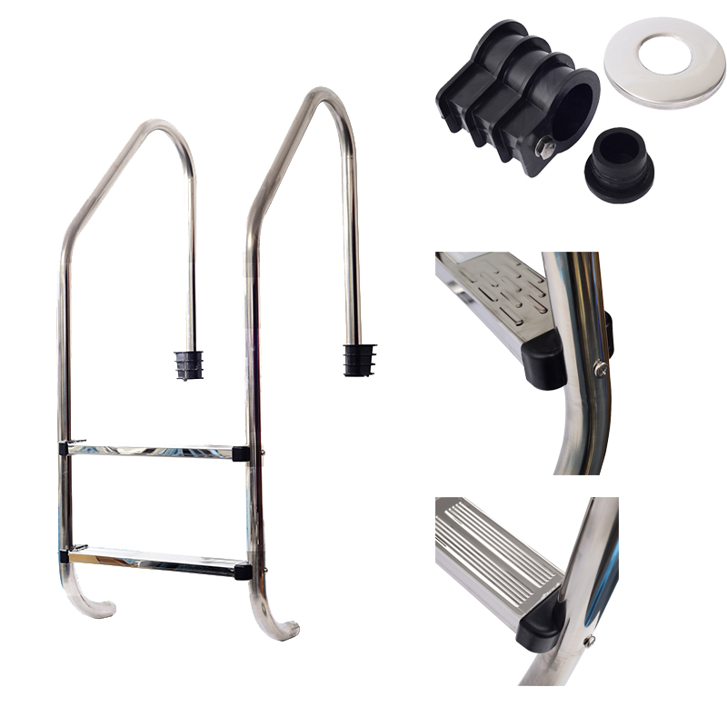 Deep Blue Pro 2 Tread Standard Pool Ladder in Safe, High Quality Stainless Steel - Norma Ladder 5-Tread