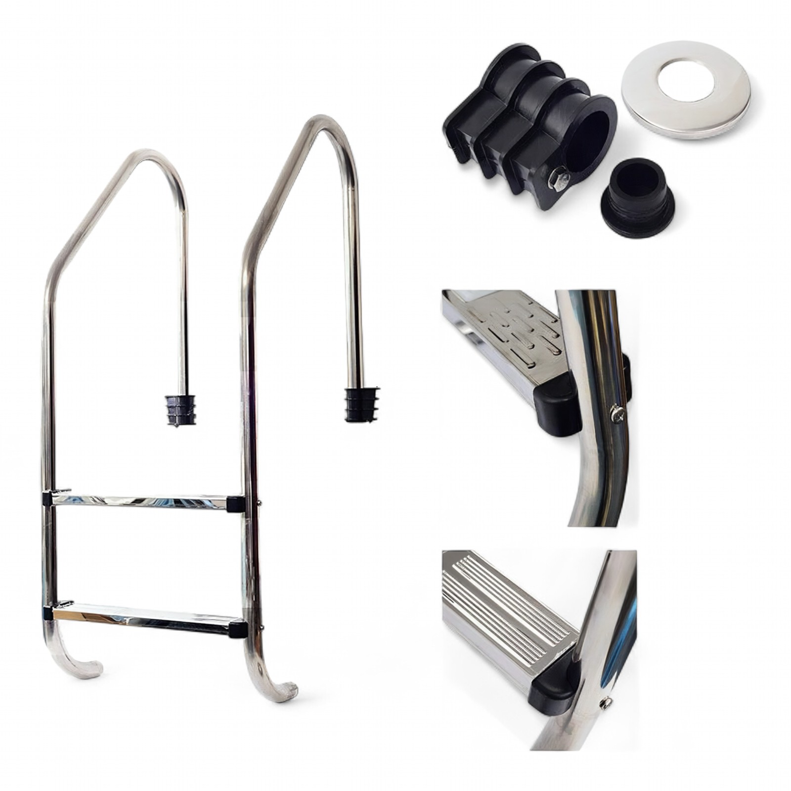 Deep Blue Pro Standard Pool ladder. 2 Tread. High quality safe Stainless steel - Image 16