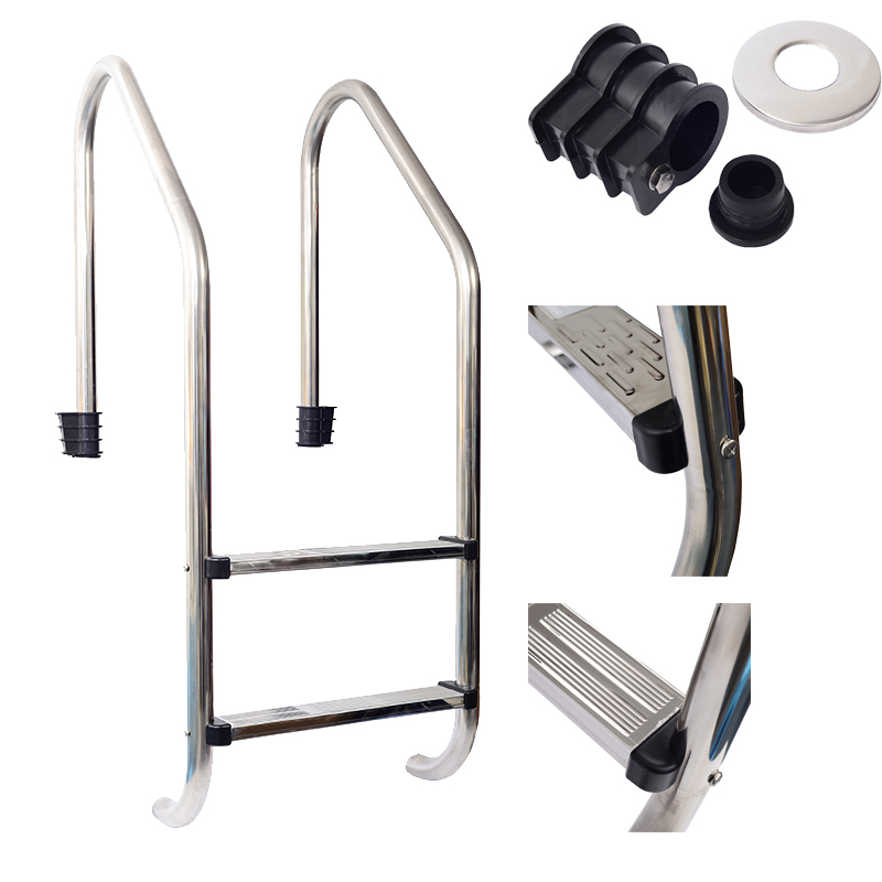 Deep Blue Pro 2 Tread Standard Pool Ladder in Safe, High Quality Stainless Steel - Standard Ladder 4-Tread - Image 4