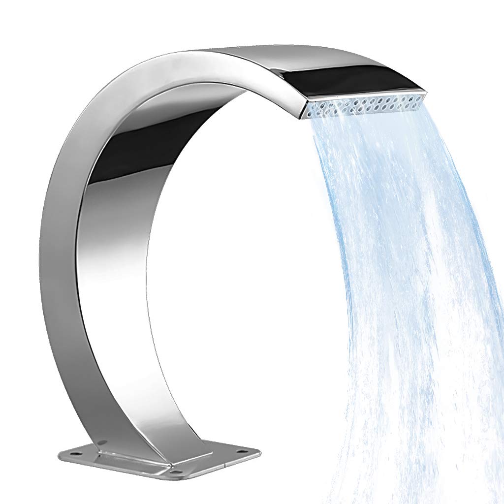 Deep Blue Pro Aquarius Stainless Steel Pool Waterfall, 250x100mm, 304 Steel - SS Aquarius 600x300 304 - Image 4