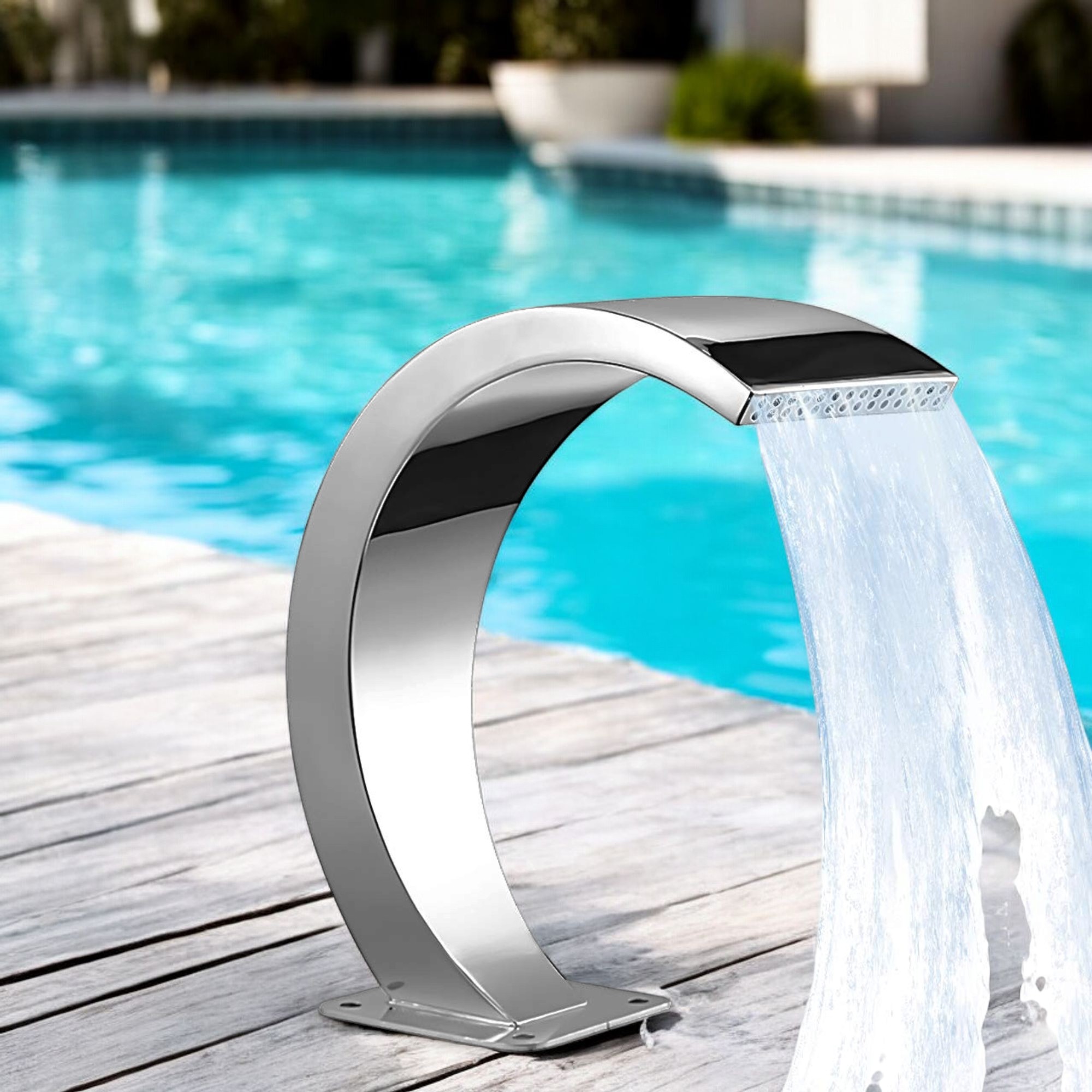 Deep Blue Pro Stainless Steel Pool Waterfall Aquarius 250x100mm, 304 Steel - Image 8