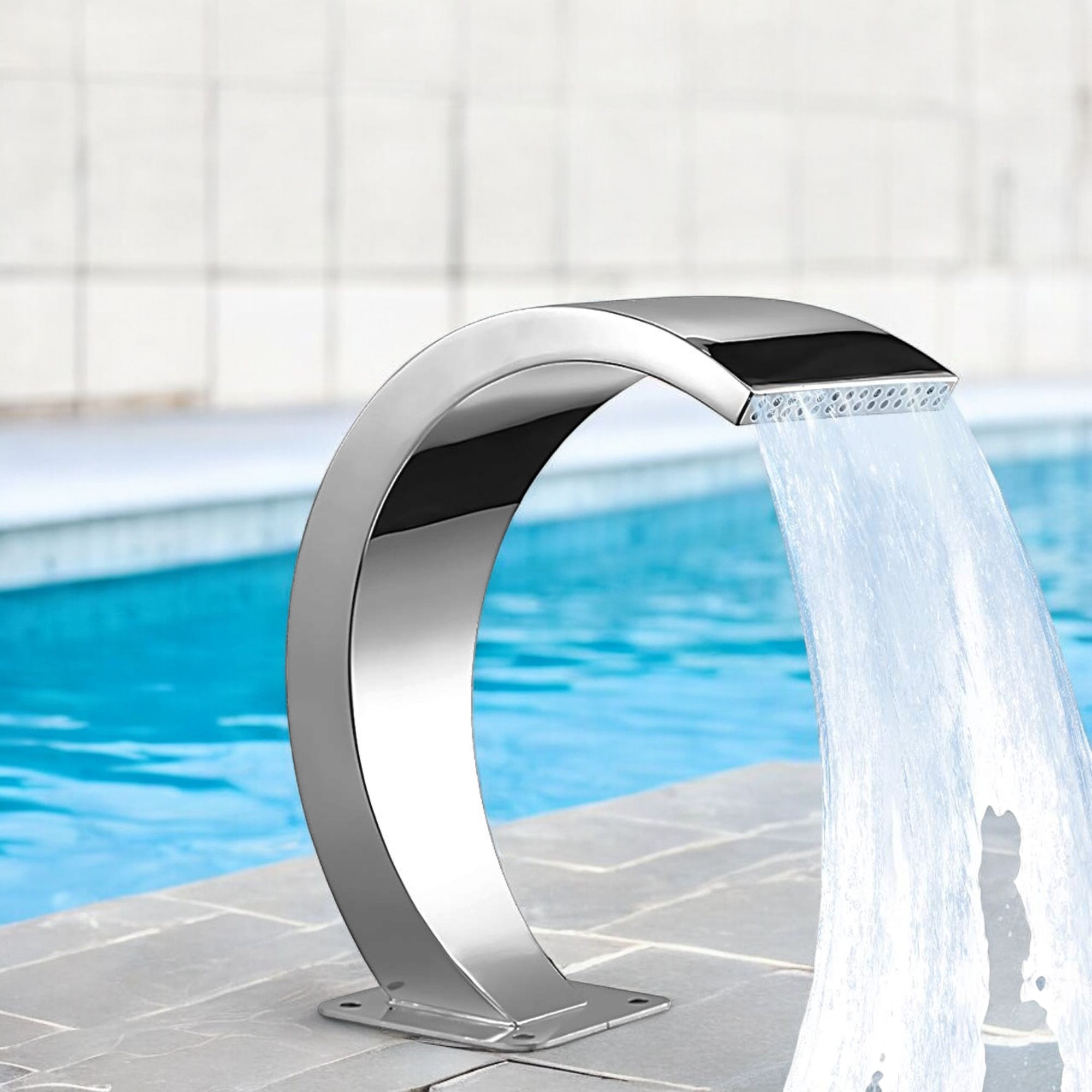 Deep Blue Pro Stainless Steel Pool Waterfall Aquarius 250x100mm, 304 Steel - Image 9