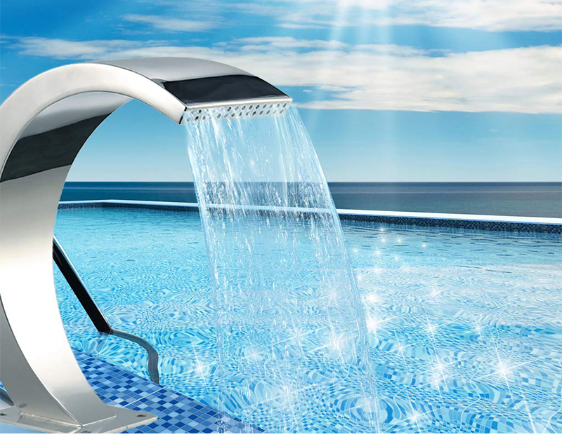 Deep Blue Pro Aquarius Stainless Steel Pool Waterfall, 250x100mm, 304 Steel - SS Aquarius 400x200 304 - Image 3