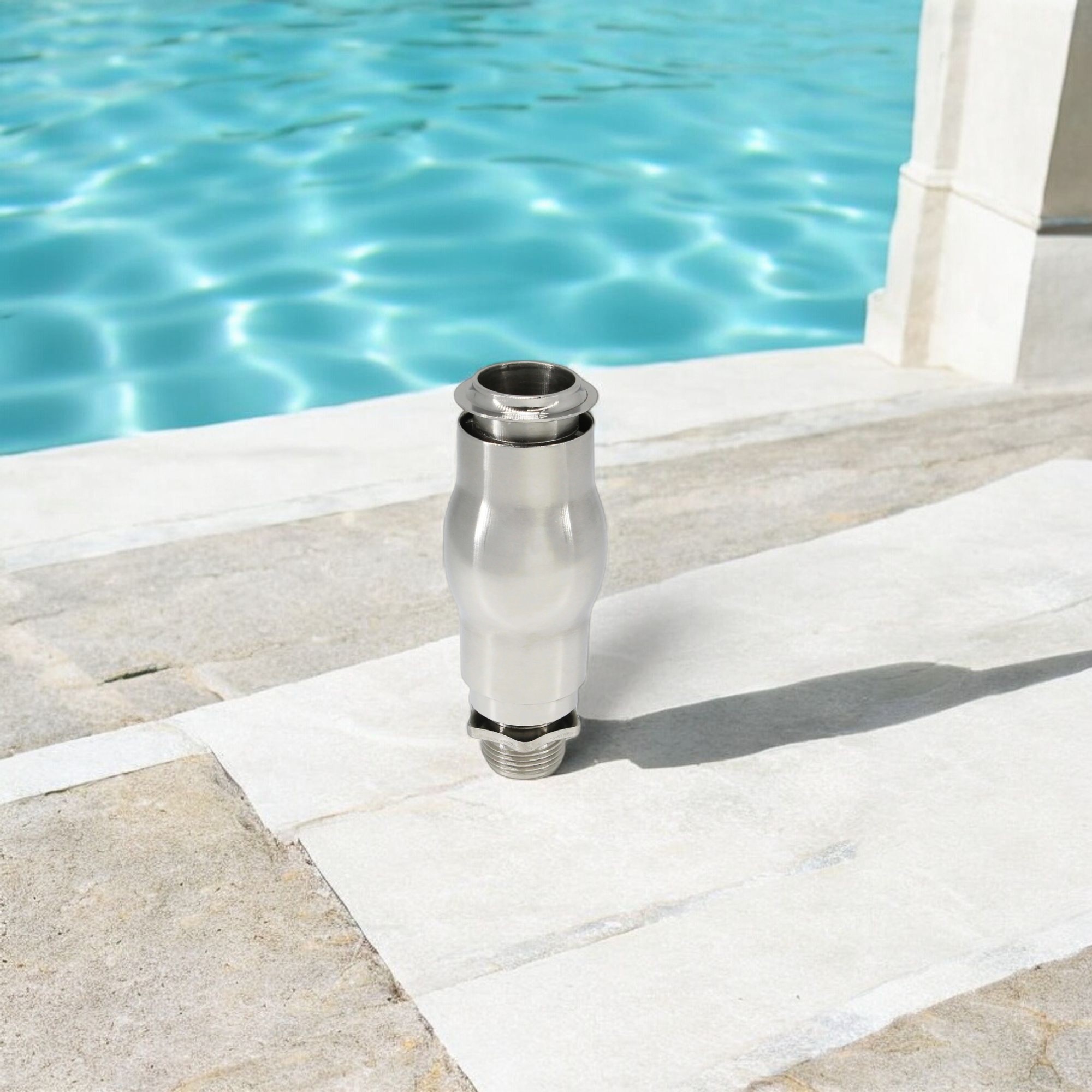 Deep Blue Jade Pillar Nozzle DN25 Stainless Steel 304 - Decorative Spray Feature - Image 3