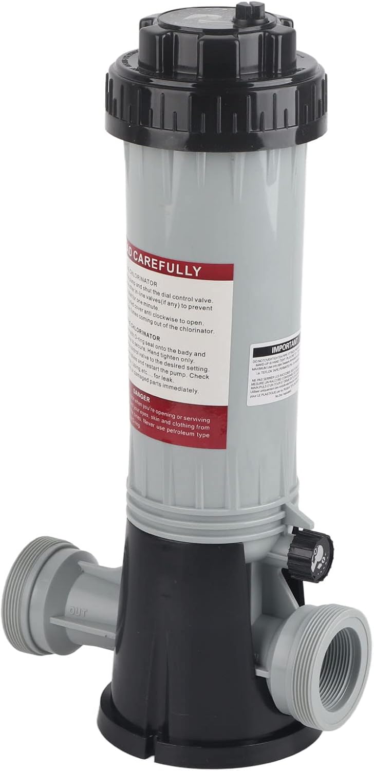 Deep Blue 1.9kg Swimming Pool Chlorine Feeder: 1.5-Inch Internal and 2-Inch External Connection - Rainbow Dosing Pump