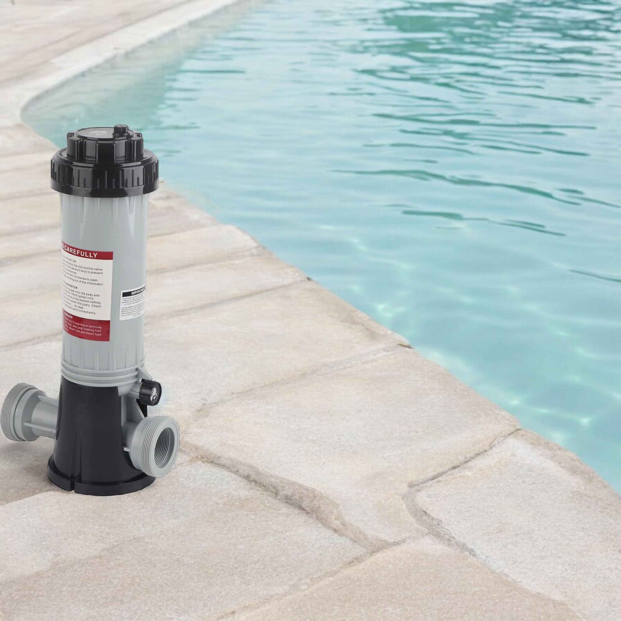 Deep Blue 1.9kg Chlorine Feeder for Swimming Pools - 1.5-Inch Internal & 2-Inch External Connection - Image 3