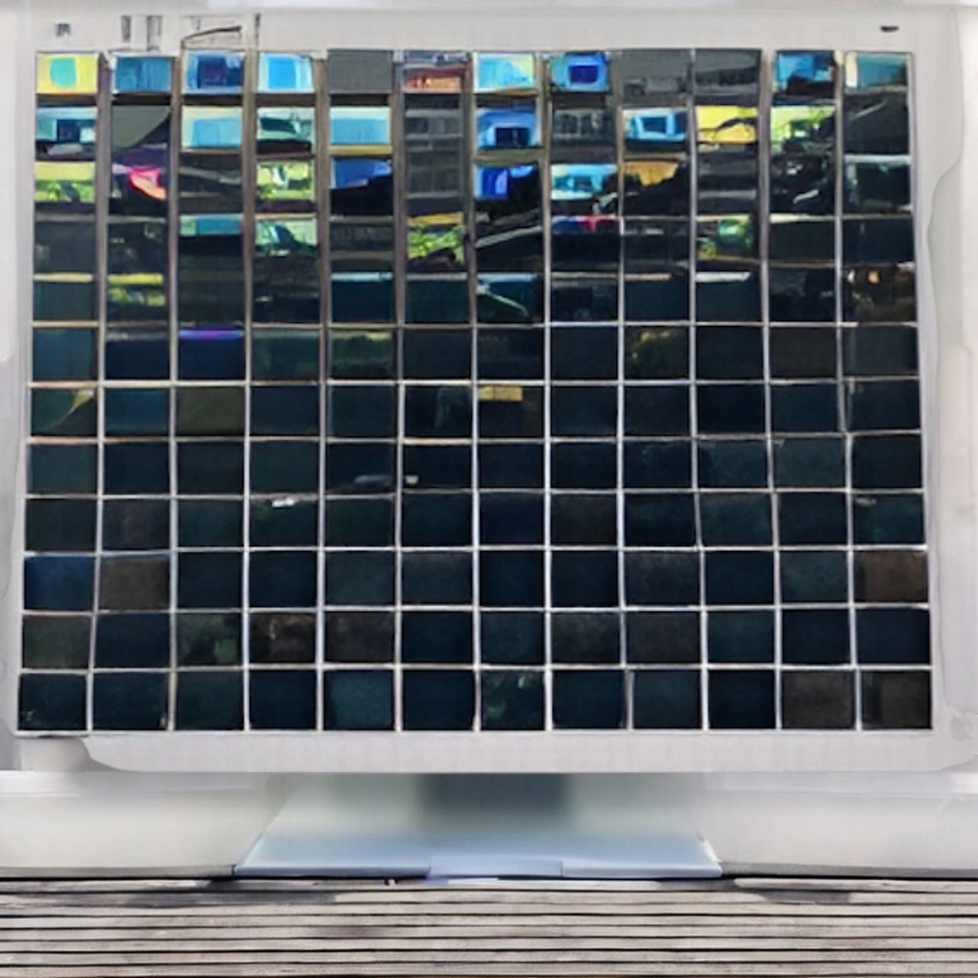Deep Blue Crystal Mosaic Dark Tiles - 23.5x23.5mm for Concrete Pools, 304x304mm Sheet - Image 3