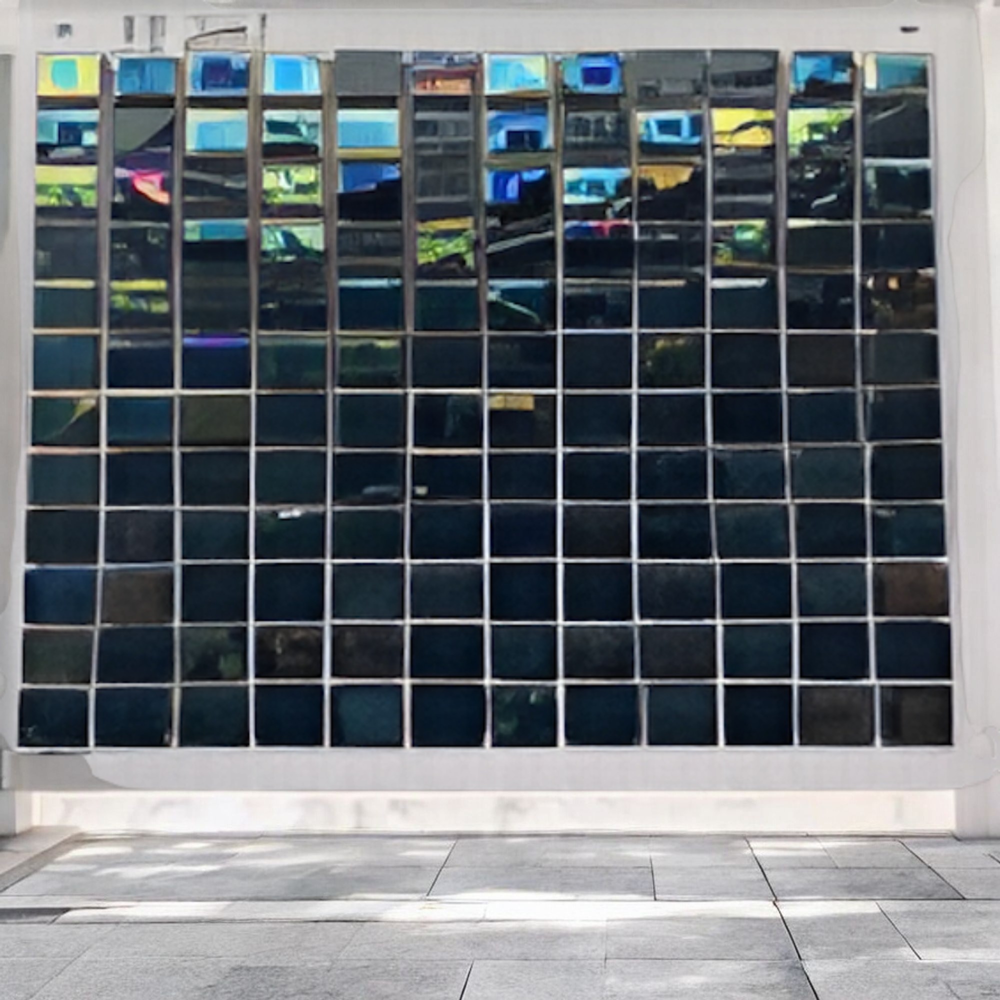 Deep Blue Crystal Mosaic Dark Tiles - 23.5x23.5mm for Concrete Pools, 304x304mm Sheet - Image 4