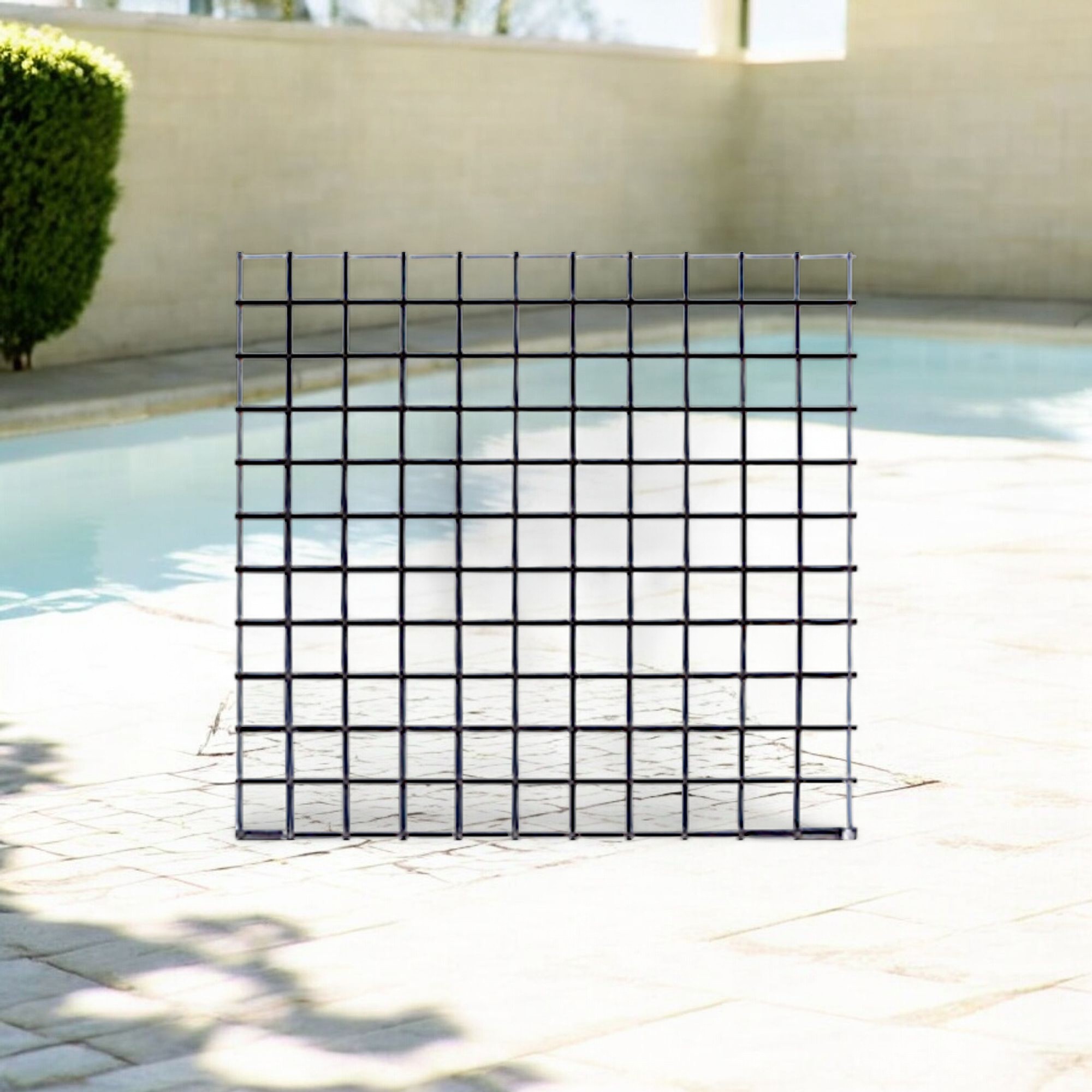 Deep Blue Ceramic Mosaic White Tiles - 25x25mm for Concrete Pools, 300x300mm Sheet - Image 2