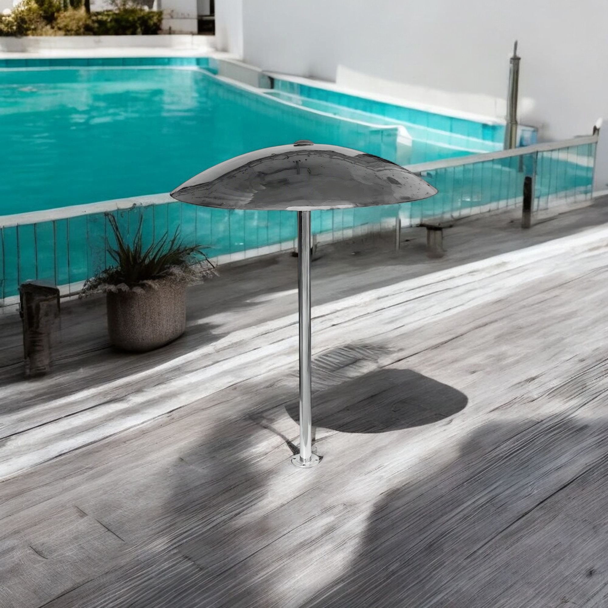 Deep Blue Stainless Steel Mushroom Fountain Sprayer - 1M Spout, 2.2M Height, 2-Inch Inlet - Image 5