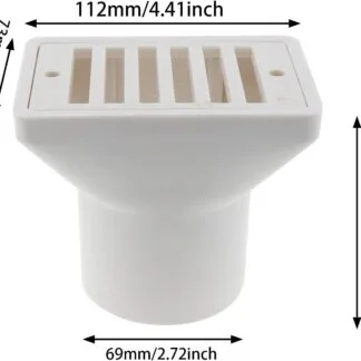 Deep Blue Concrete Pool Gutter Drain - 2 Inch Imperial ABS - Gutter Drain 1.5Inch Metric