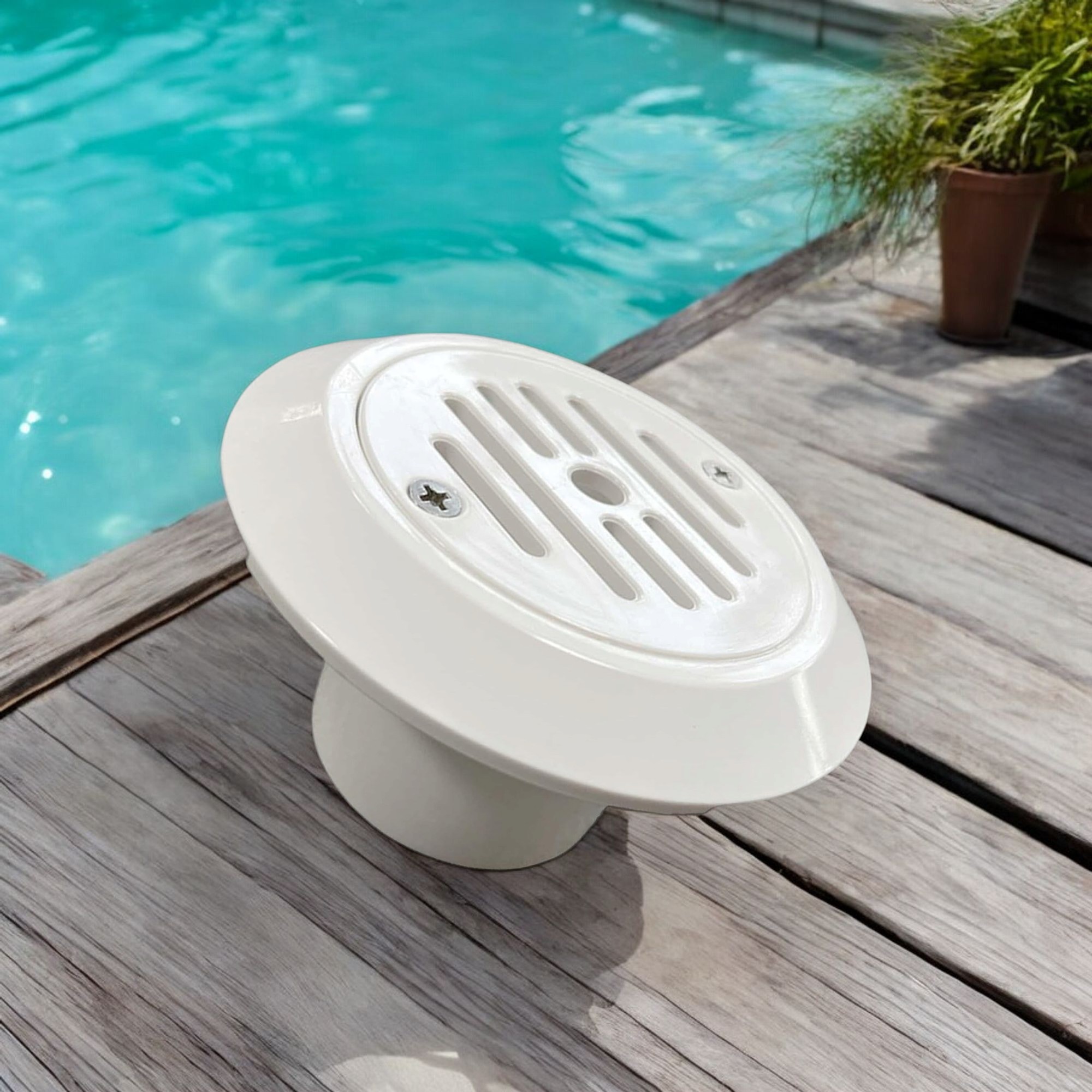 Deep Blue Adjustable Water Inlet/Outlet for Concrete Pools - Metric 1.5 Inch ABS - Image 4