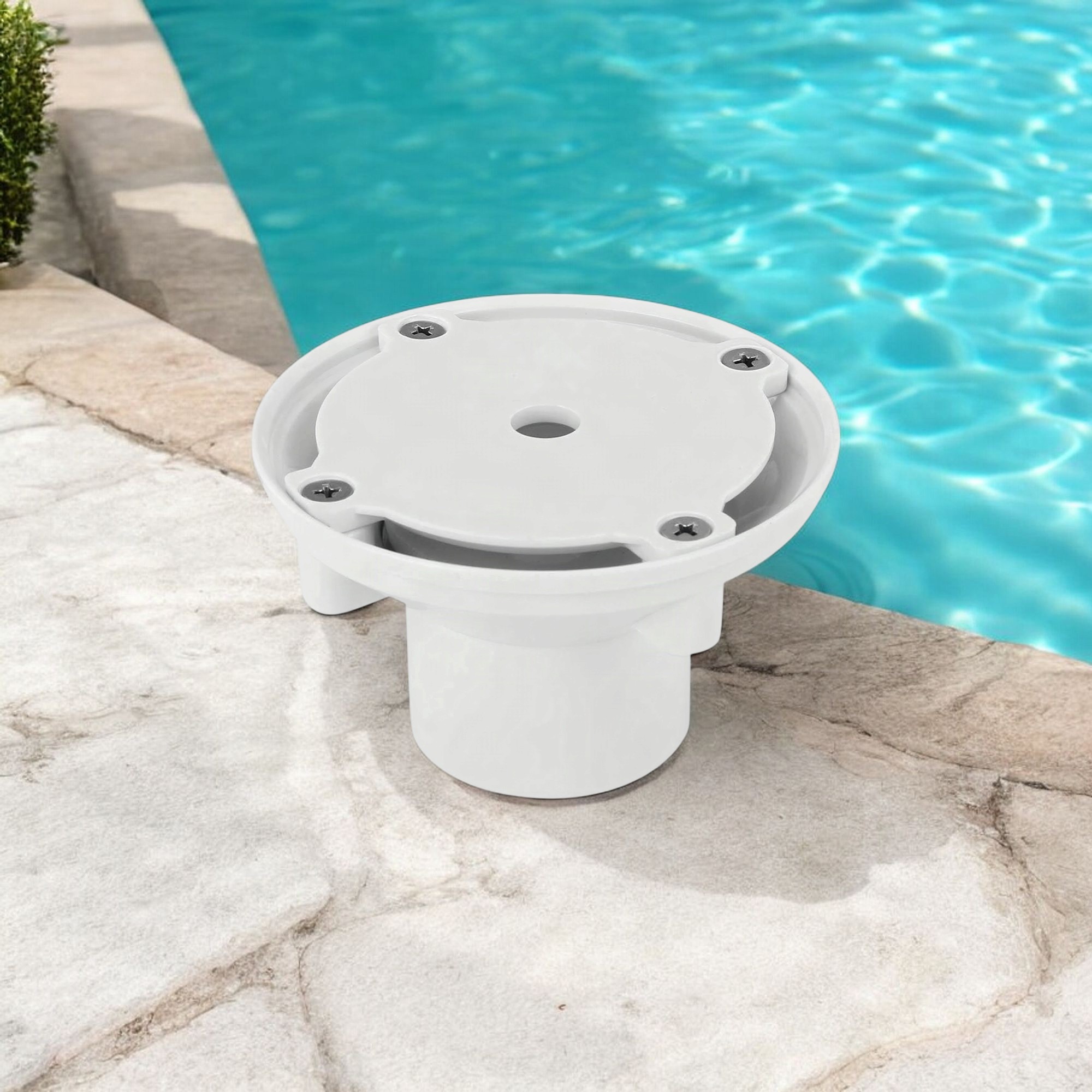 Deep Blue Floor Water Inlet for Concrete Pools - Metric 1.5 Inch Sturdy ABS - Image 4