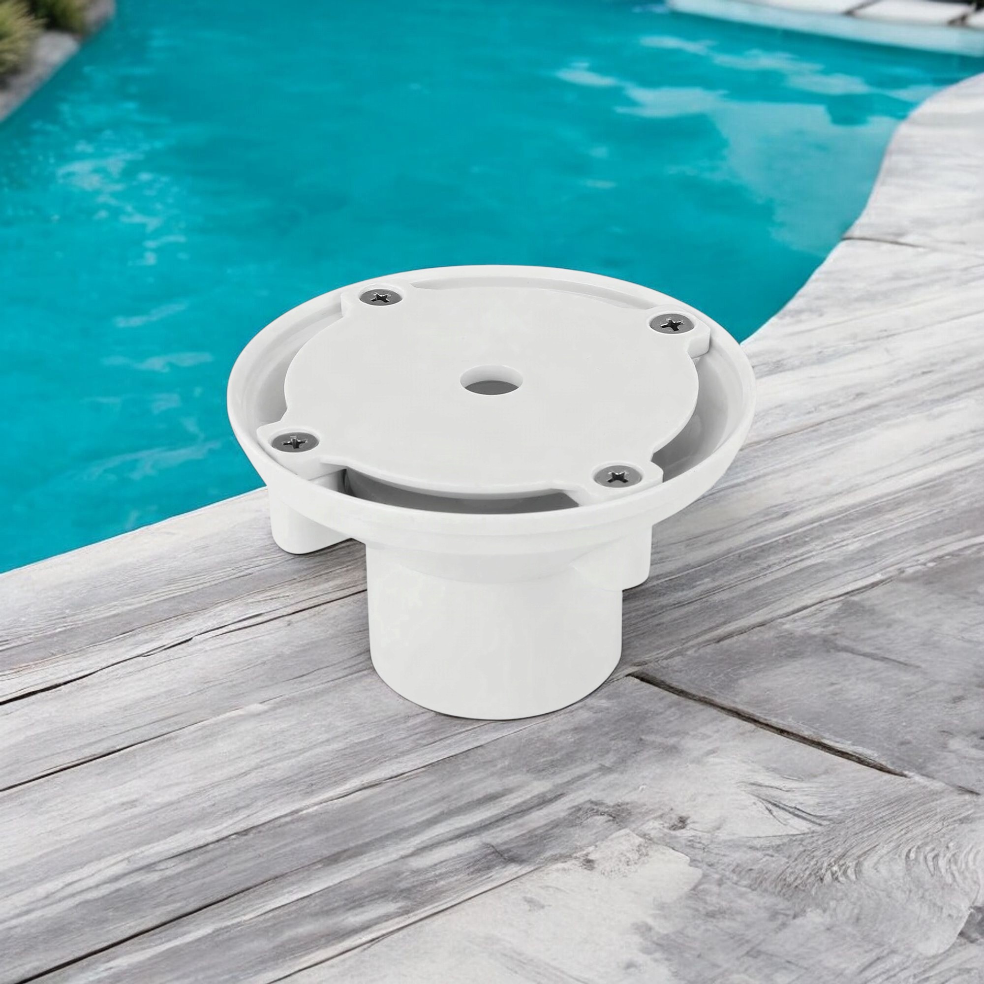Deep Blue Floor Water Inlet for Concrete Pools - Metric 1.5 Inch Sturdy ABS - Image 5