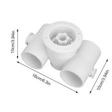 Deep Blue Metric 1.5 Inch Massage Air Double Return Inlets - ABS Plastic - Eyeball Inlet 1.5Inch Metric