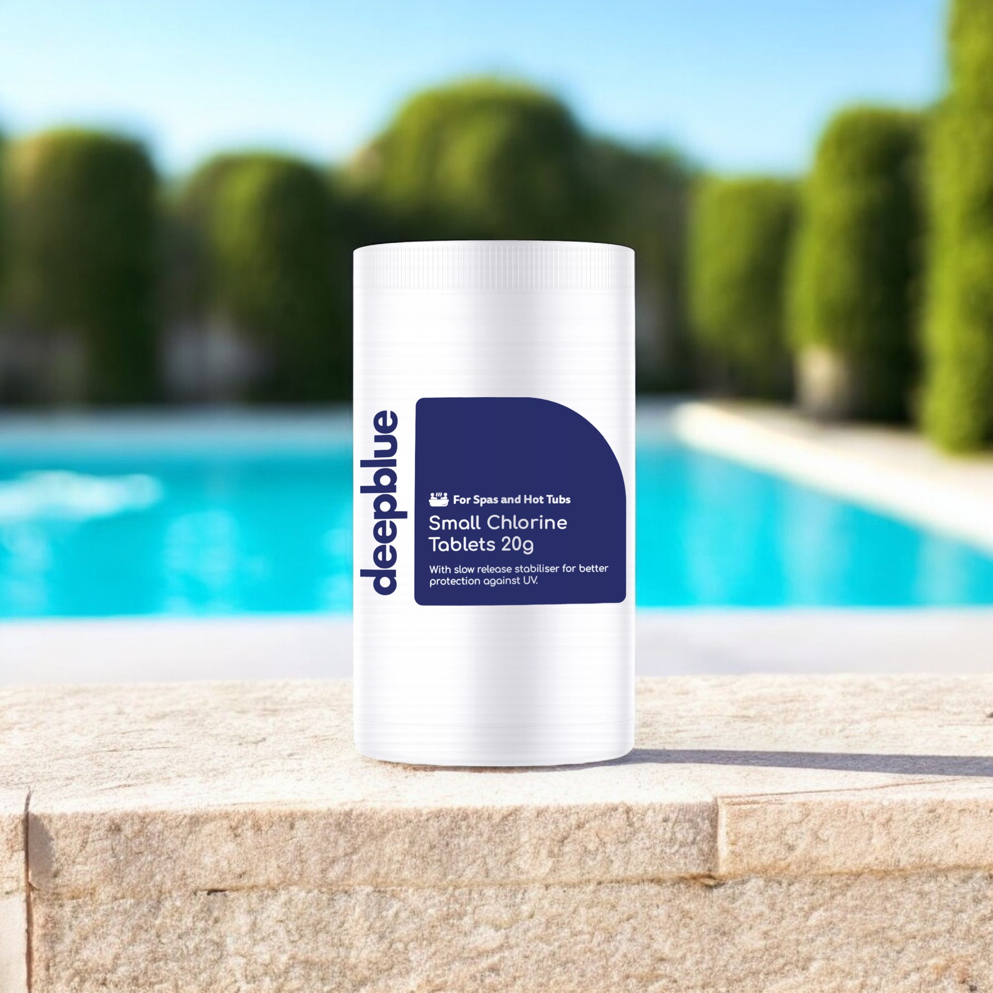 Deep Blue Pro - Mini 20g STABILISED Chlorine Tablets 1kg WITH Floating dispenser - Image 2