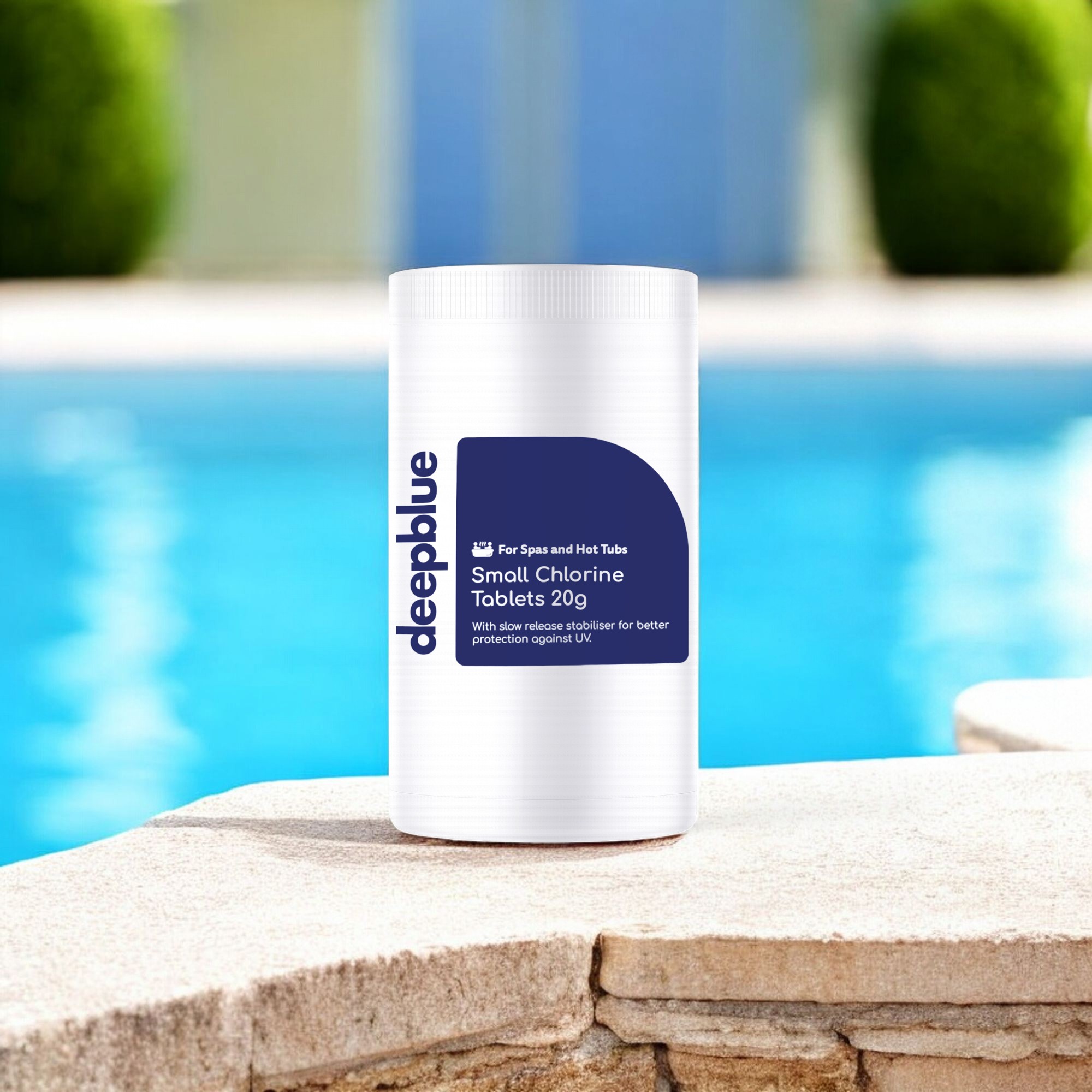 Deep Blue Pro - Mini 20g STABILISED Chlorine Tablets 1kg WITH Floating dispenser and Test strips - Image 2
