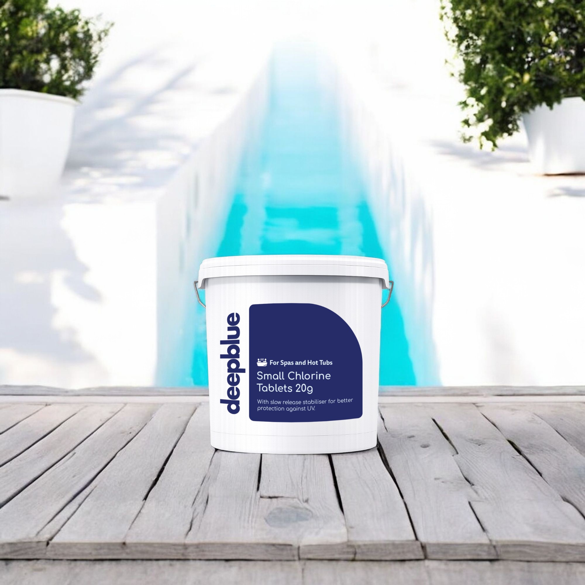 Deep Blue Pro - Mini 20g STABILISED Chlorine Tablets 5 kg WITH Floating dispenser - Image 3